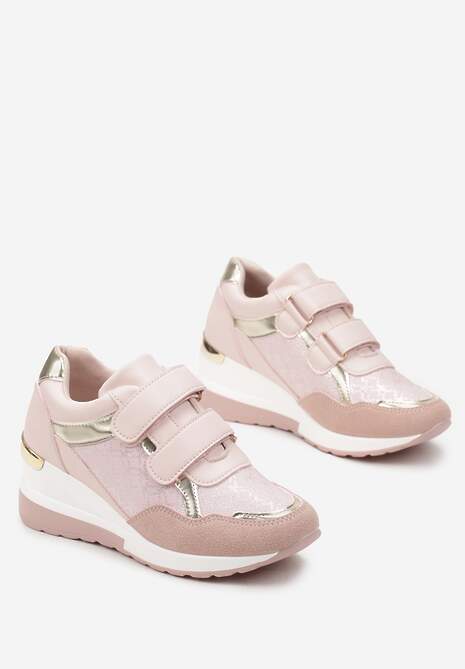 Sneakers Roz Portha cu Platformă Joasă și Arici 4