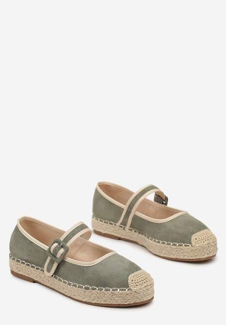 Zielone Espadryle na Plecionej Podeszwie z Juty Blecotta 4