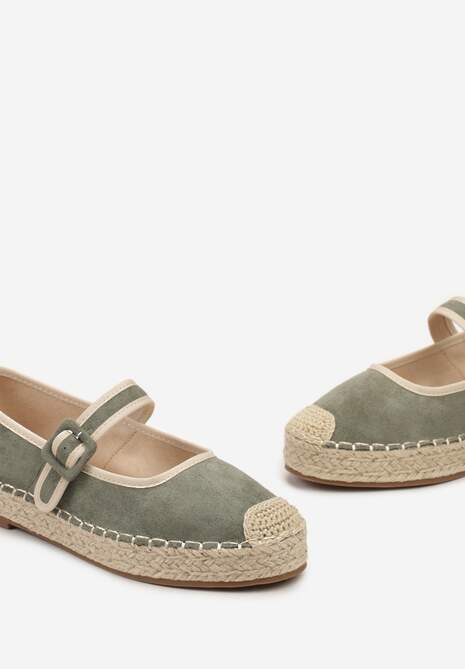 Zielone Espadryle na Plecionej Podeszwie z Juty Blecotta 5