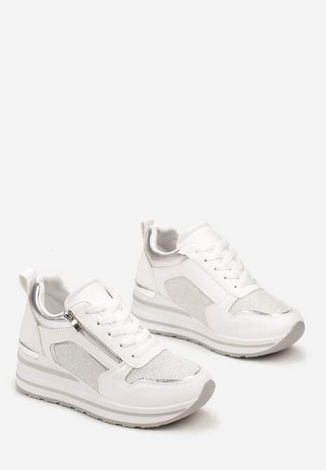 Sneakers Albi Atirola cu Sclipici și Fermoar 4