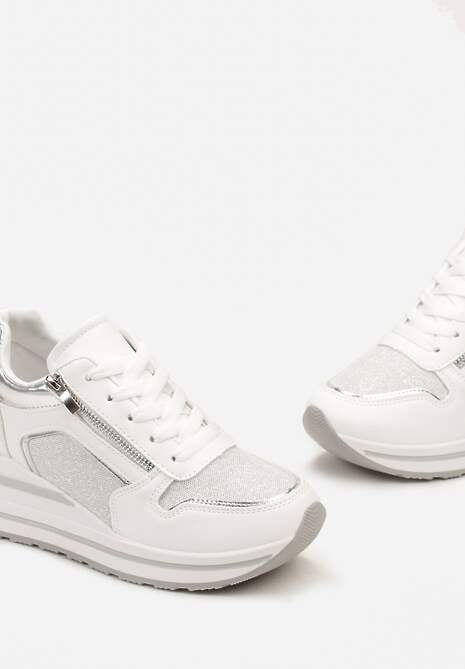Sneakers Albi Atirola cu Sclipici și Fermoar 5
