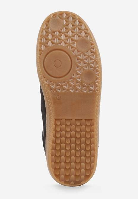 Czarne Sneakersy z Ozdobnymi Przeszyciami przed Kostkę Redala 6