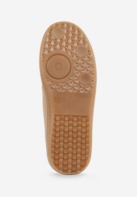 Ciemnobeżowe Sneakersy z Ozdobnymi Przeszyciami przed Kostkę Redala 7