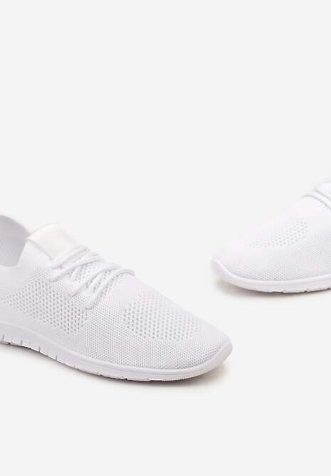 Białe Buty Sportowe Siateczkowe przed Kostkę Silina 5