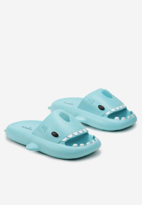 Jasnoniebieskie Klapki Rekiny z Pianki Kasmerelda 4