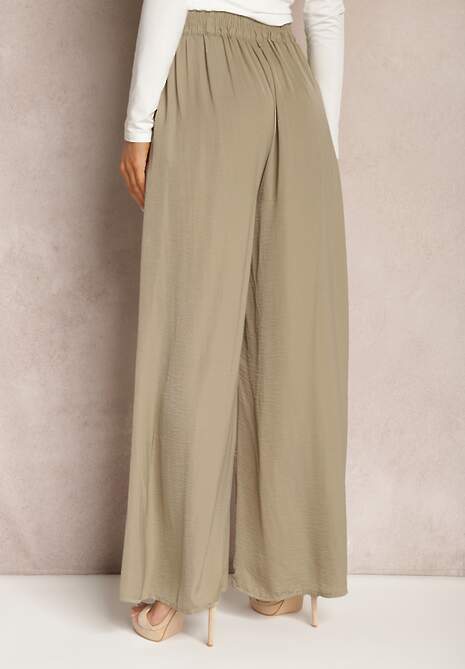 Pantaloni largi verzi de vară cu elastic în talie Philomen 5