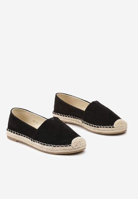 Espadrile Negre pe Talpă Joasă de Iută Lenarssa 4