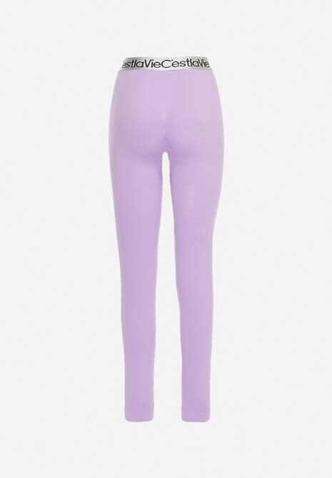 Leggings Sport Jilav Liliac cu Talie Înaltă Elastică Larnode 7