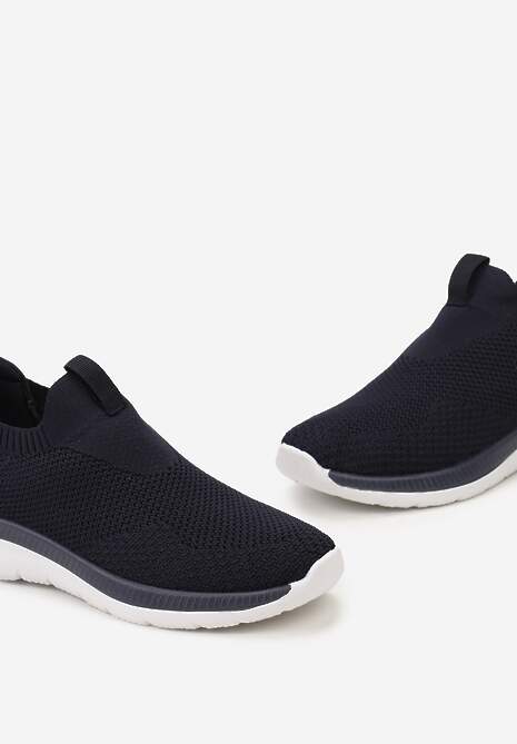 Granatowe Buty Sportowe z Wsuwaną Elastyczną Cholewką Slaia 5
