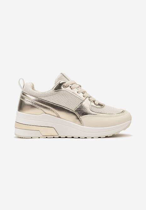 Sneakers Bej cu Platformă Joasă și Aplicații Metalice Swerdia 4