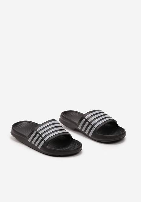 Clapete de piscină Negre-Gri cu Bareta Lată Ornamentală Jutteria 5