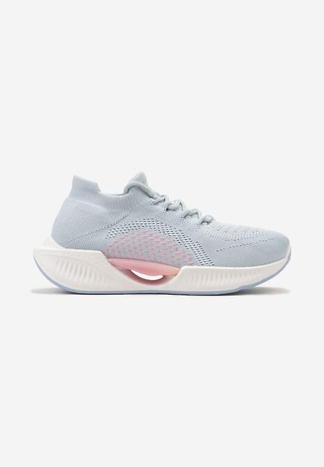 Pantofi Sport Albastri Slip-on cu Partea Superioară Elastică și Talpă Instonia Decorativă 4