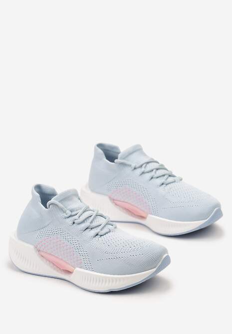 Pantofi Sport Albastri Slip-on cu Partea Superioară Elastică și Talpă Instonia Decorativă 5