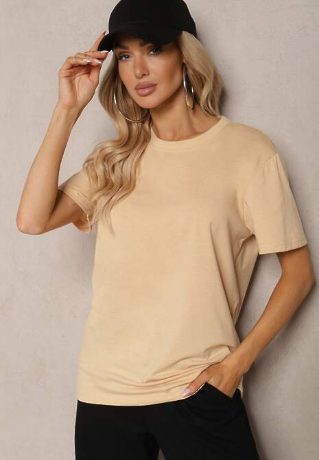 Tricou Bej din Bumbac cu Croială Lormarka 4