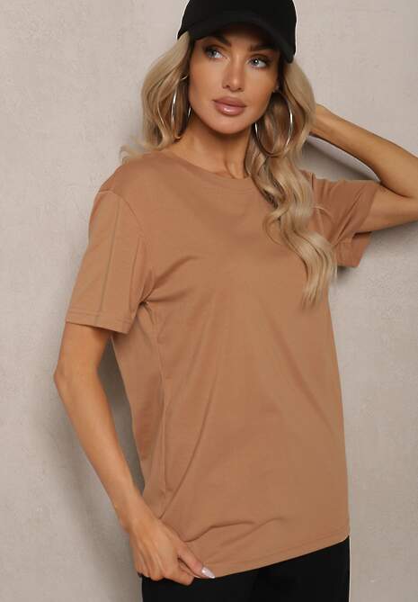Tricou maro din bumbac cu croială lejeră Lormarka 4