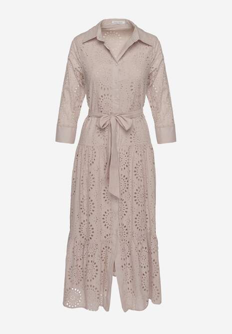 Rochie Cămașă Bej Din Dantelă Din Bumbac Felicema 6