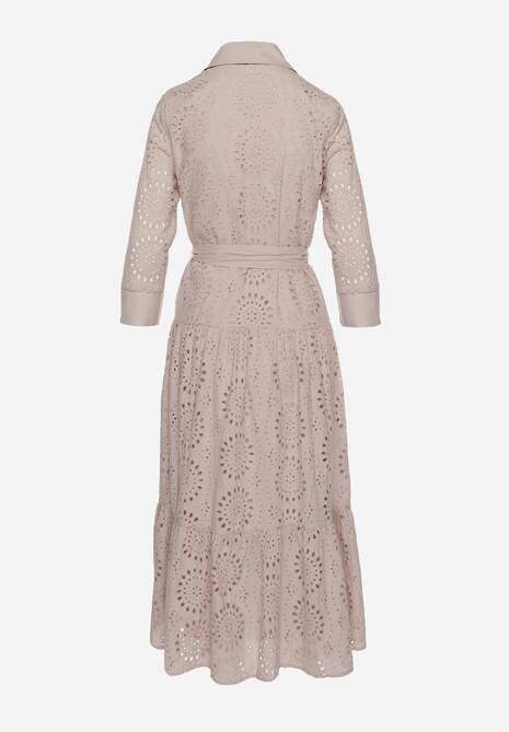 Rochie Cămașă Bej Din Dantelă Din Bumbac Felicema 7