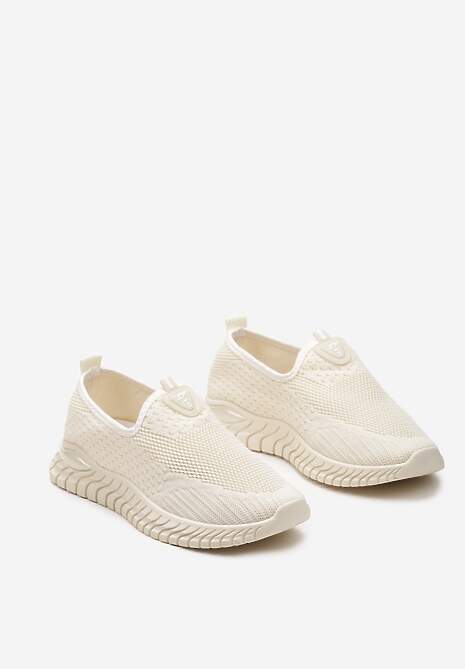 Bej Pantofi Sport Slip-On gleznă cu Carâmb Material Dasrica 5
