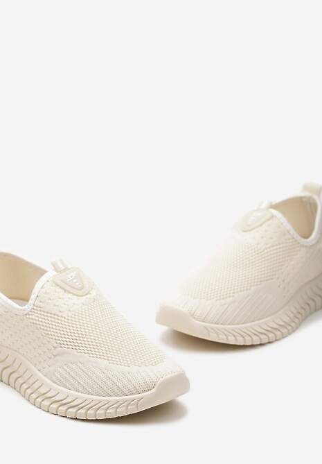 Bej Pantofi Sport Slip-On gleznă cu Carâmb Material Dasrica 6