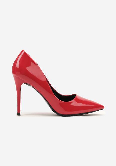 Stiletto Roșii din Piele Ecologică cu Vârf Ascuțit Tannesha 4