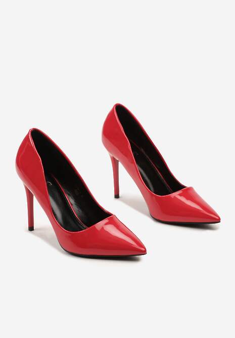 Stiletto Roșii din Piele Ecologică cu Vârf Ascuțit Tannesha 5