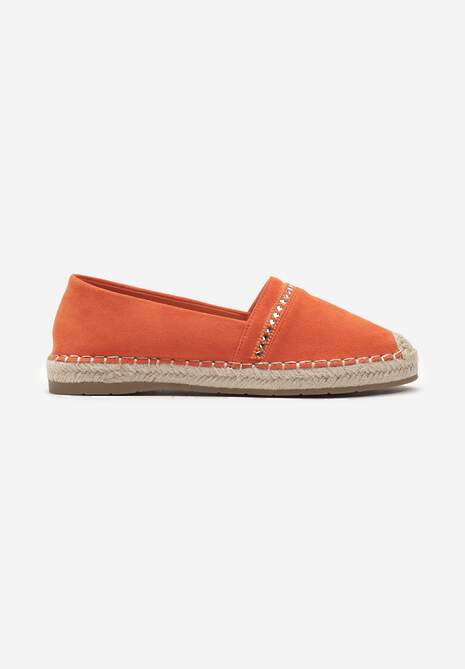 Espadrile Portocalii cu Vârf și Talpă Împletită Effielle 4
