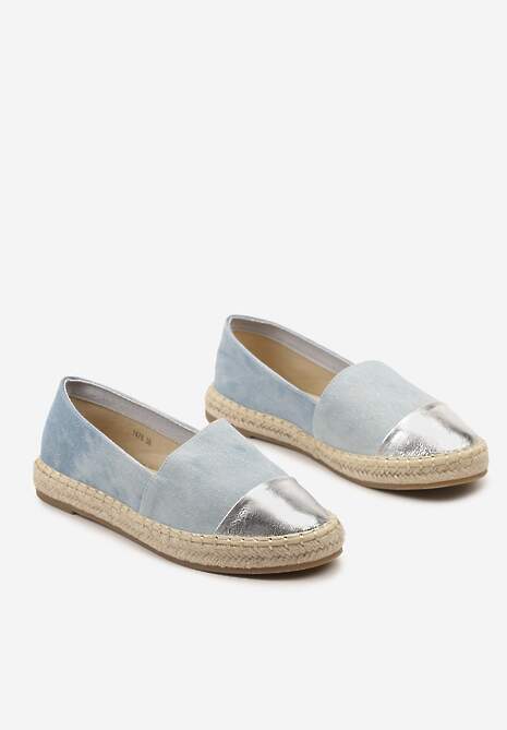 Espadrile Bleu Deschis cu Vârf Decorativ pe Talpă Împletită Effiel 5