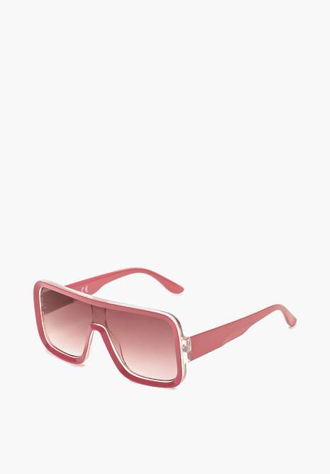 Różowe Okulary Przeciwsłoneczne Duże w Streetwearowym Stylu Moalixia