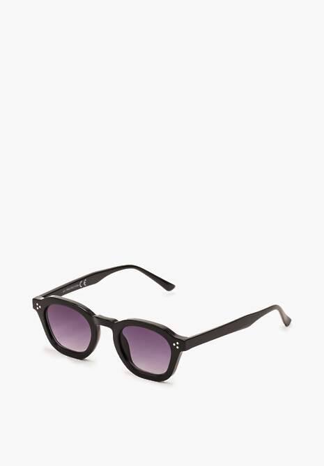 Czarne Casualowe Okulary Przeciwsłoneczne z Filtrem UV Cleata