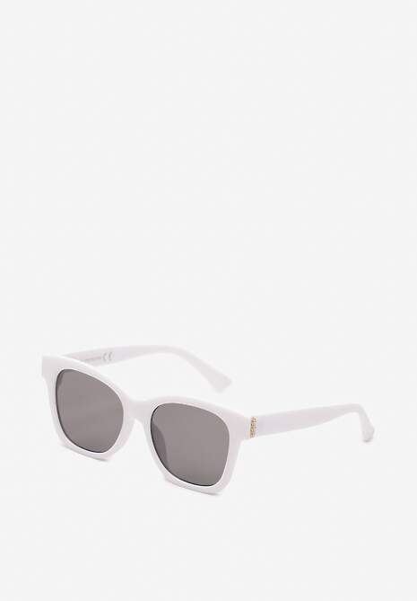 Białe Casualowe Okulary Przeciwsłoneczne Querdia