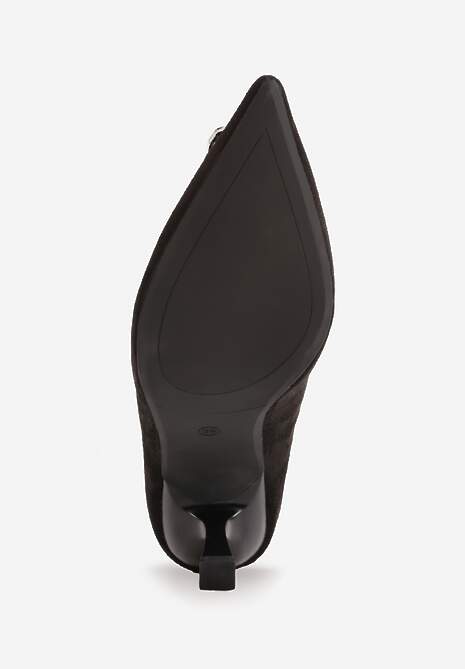 Czarne Szpilki Ozdobione Klamrą z Cyrkoniami Lalabria 7