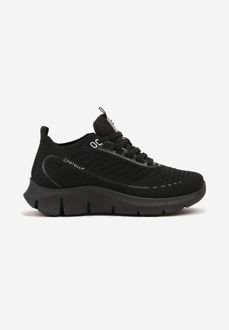 Czarne Sznurowane Buty Sportowe za Kostkę Vikiaria 4