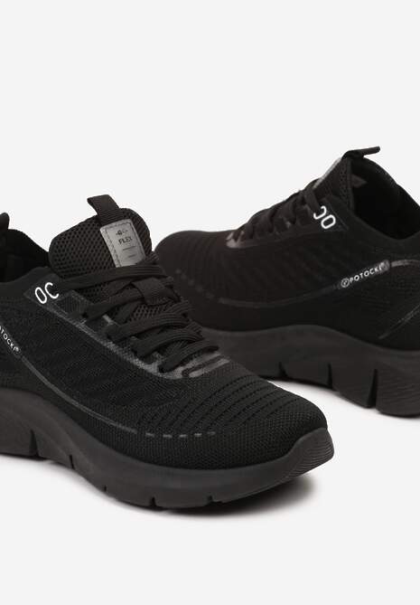 Czarne Sznurowane Buty Sportowe za Kostkę Vikiaria 6