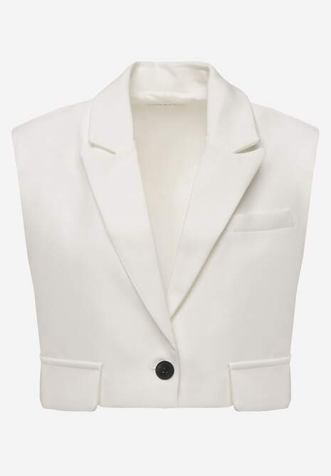 Vestă Albă de Costum cu Nasturi Tiamas 6