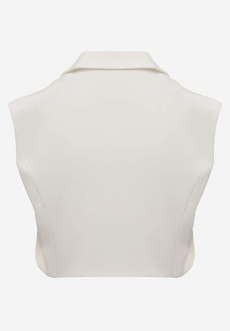 Vestă Albă de Costum cu Nasturi Tiamas 7