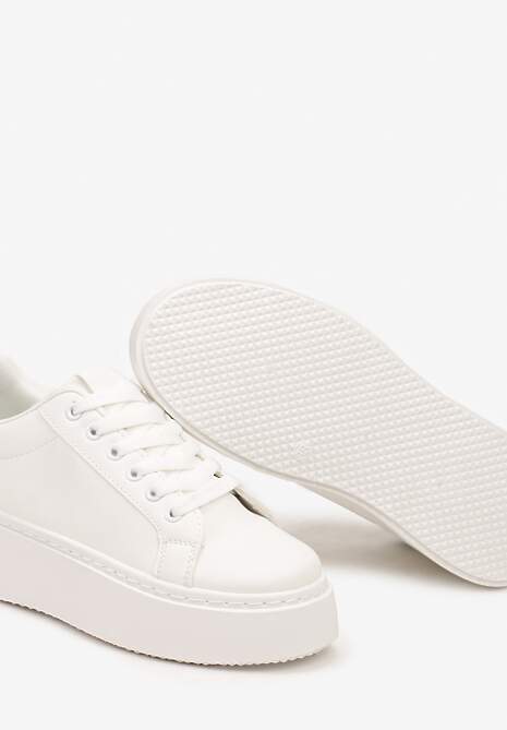 Biało-Czarne Basicowe Sneakersy na Platformie Tiaeliana 6