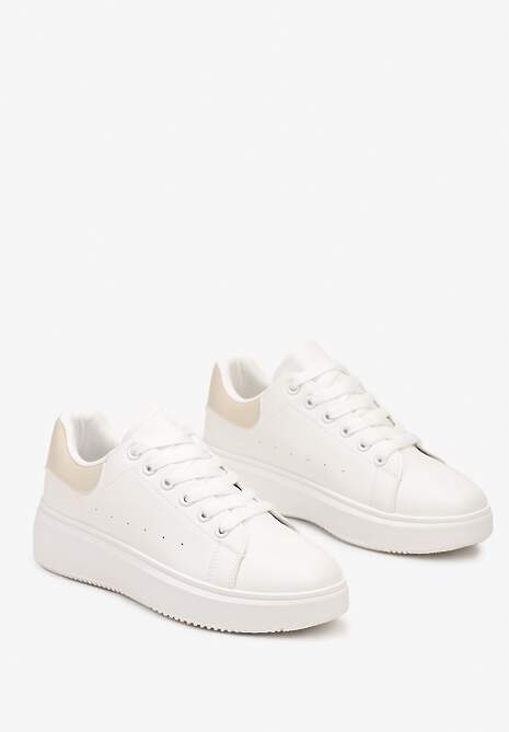 Sneakers Tialorae Alb cu bej 5