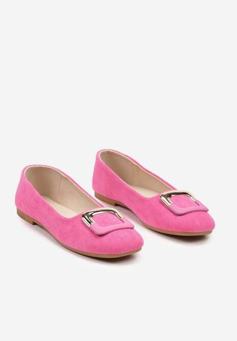 Fucsia Casual Balerini Talpă Joasă Aplicație Metalică Chrissti 5
