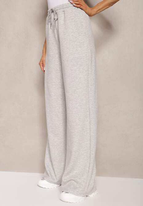 Pantaloni Gri de Trening Talie Înaltă cu Elastic Tiamalie 4