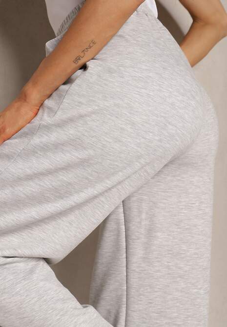Pantaloni Gri de Trening Talie Înaltă cu Elastic Tiamalie 5