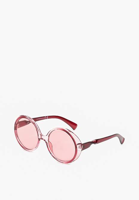 Różowe Okulary Przeciwsłoneczne o Okrągłym Kształcie z Filtrem UV Varnalea