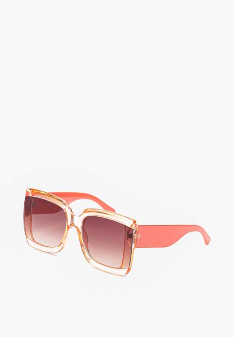 Różowe Okulary Przeciwsłoneczne w Kwadratowym Kształcie z Filtrem UV Beltllea