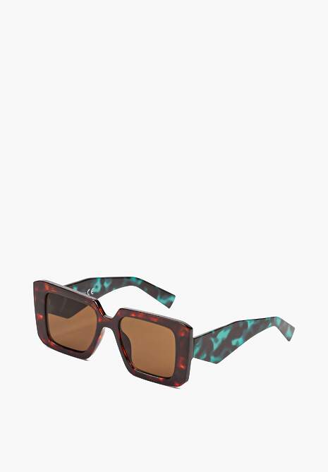 Brązowe Okulary Przeciwsłoneczne z Filtrem UV o Kwadratowym Kształcie Missarina