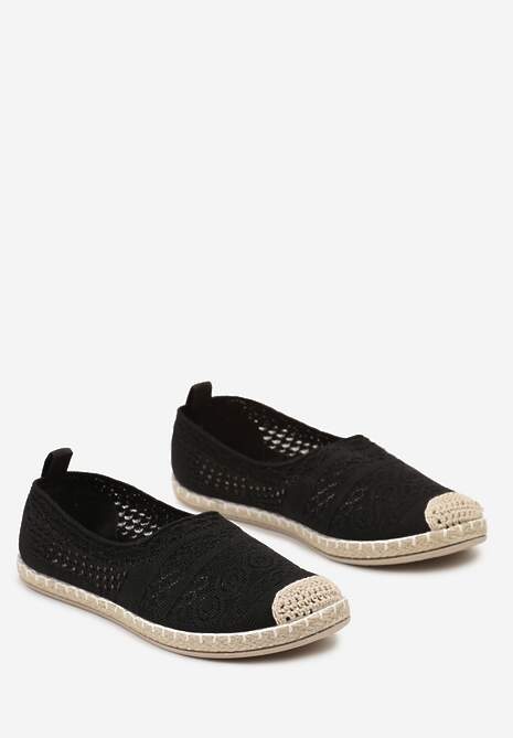 Espadrile Negre Talpă Joasă Stil Boho Dimzela 5