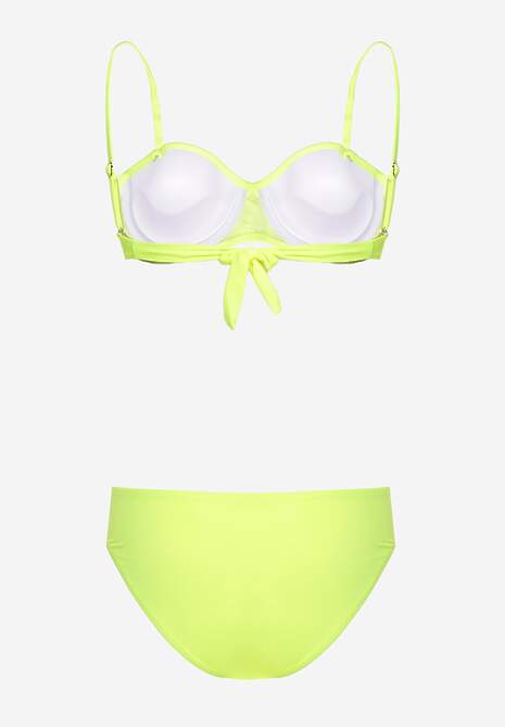 Bikini Galben Două Piese Sutien Paiete Chiloți Oreviana 6