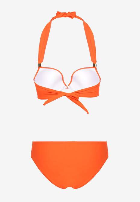 Pomarańczowe Bikini Stanik Wiązany na Szyi Klasyczne Figi Hamefia 6