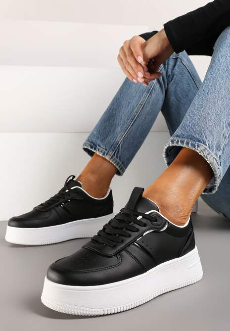 Sneakers Lealirra Negru cu alb