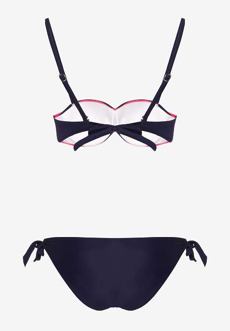 Bikini Fucsia în 2 Piese Sutien cu Push-Up Chilot Model Brazilian cu Șnur Joadia 6