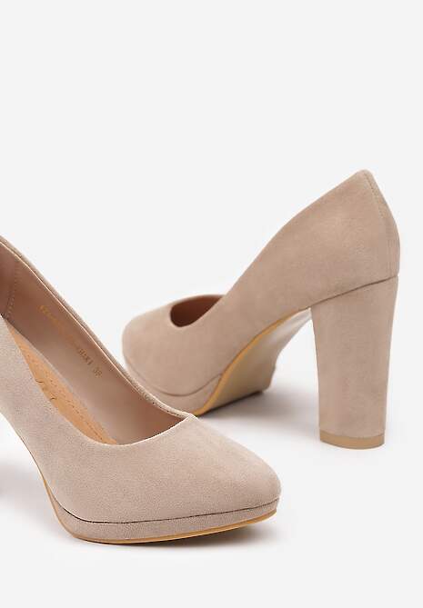 Pantofi cu toc Linariah Bej 6