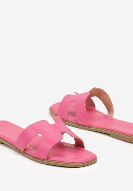 Papuci fucsia talpă joasă barete decupaje Teramia 6